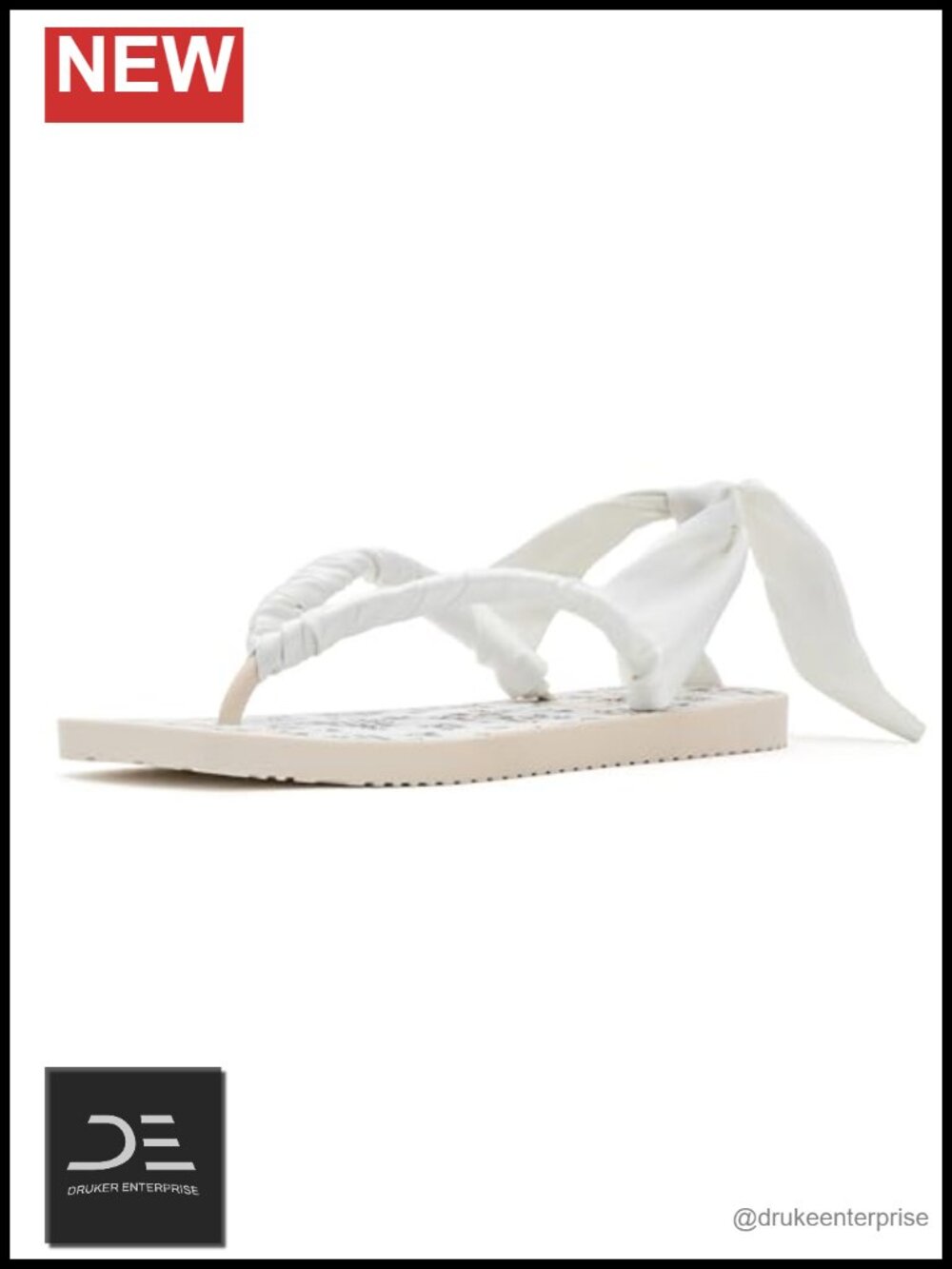 Badgley Mischka Wrenna Women's Flat Sandals Silk Leather Ankle Strap Open Toe